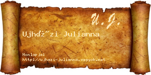 Ujházi Julianna névjegykártya